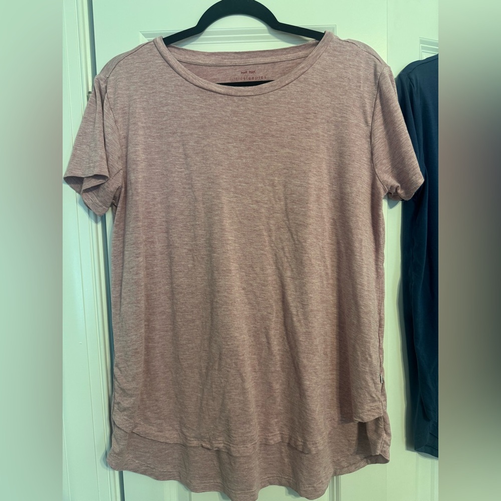 Little Sleepies Mauve Short Sleeve Nursing Tee